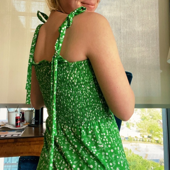 Green Floral Maxi Dress - Picture 3 of 5